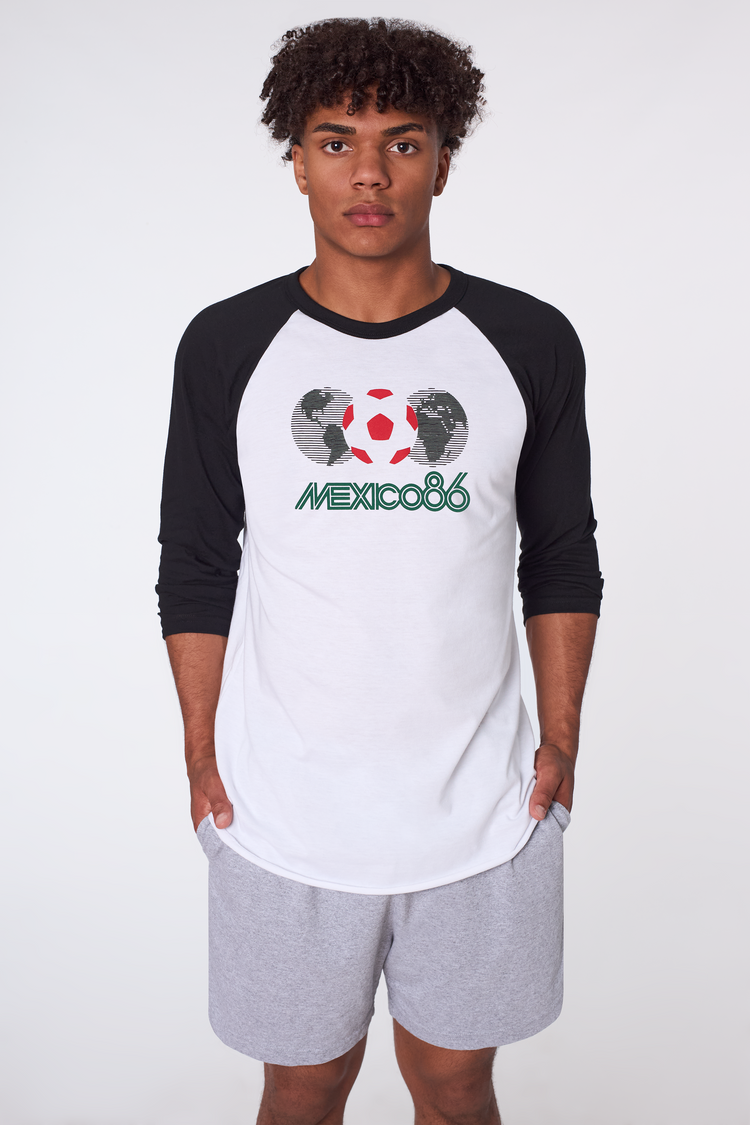 Mexico 86 Raglan White/Black
