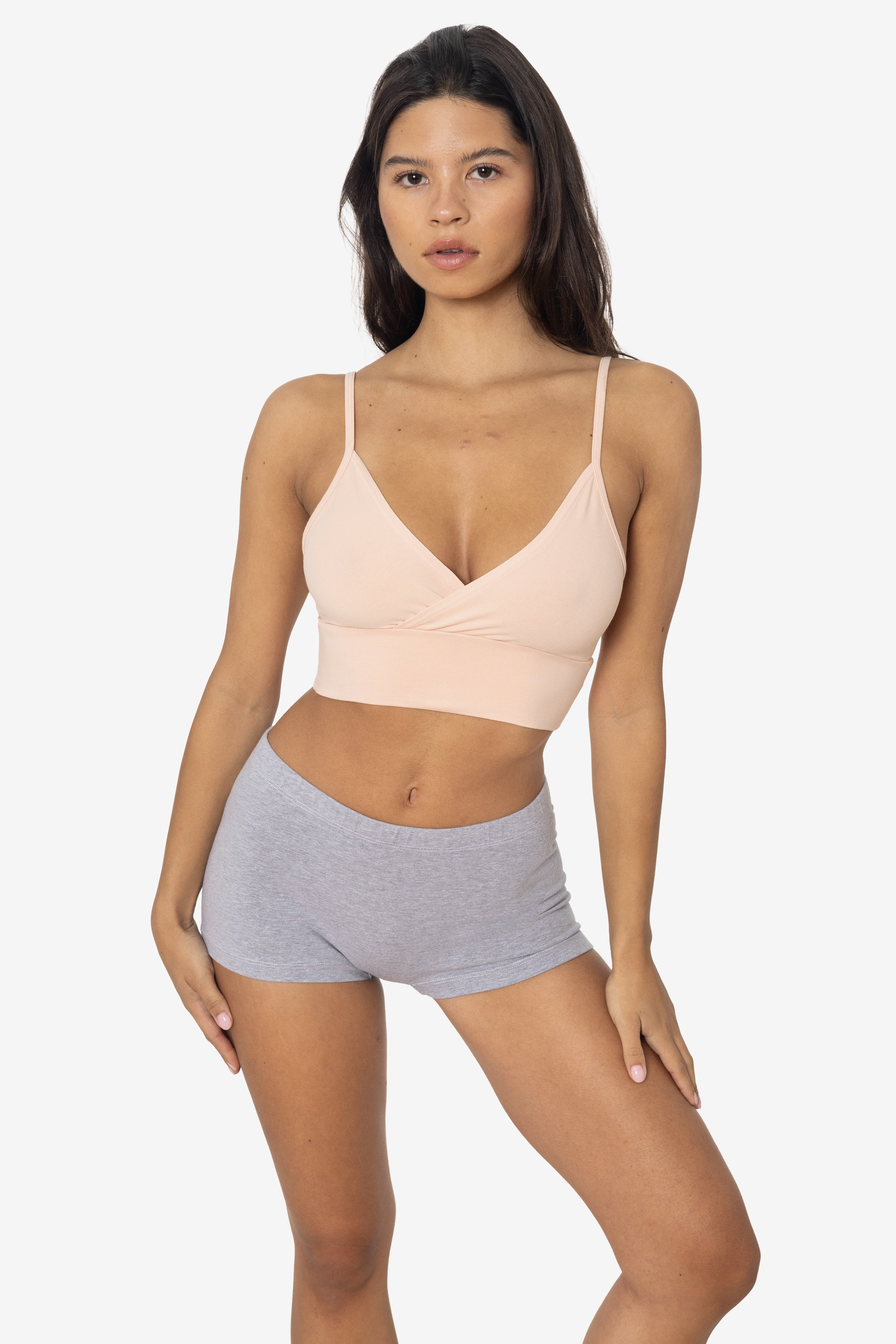 83076GD - Crossover Wrap Crop Top – Los Angeles Apparel