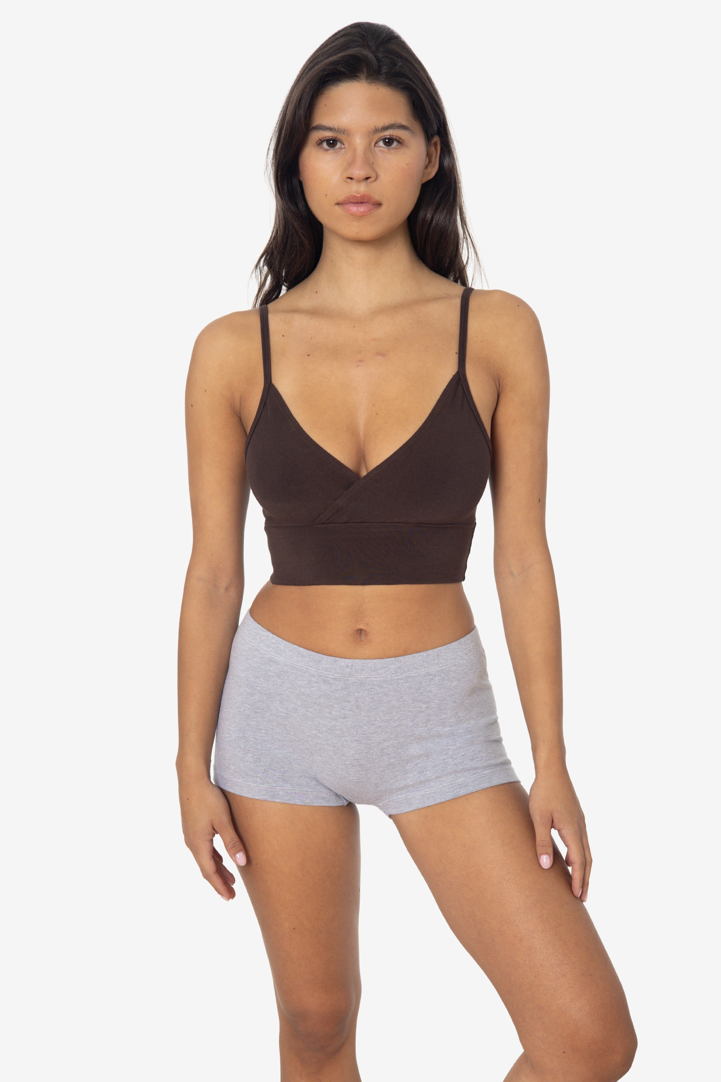 83076GD - Crossover Wrap Crop Top – Los Angeles Apparel