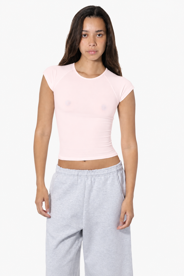 CC377 - Cheesecloth Cap Sleeve Raglan Tee
