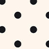 creme/black polka dots