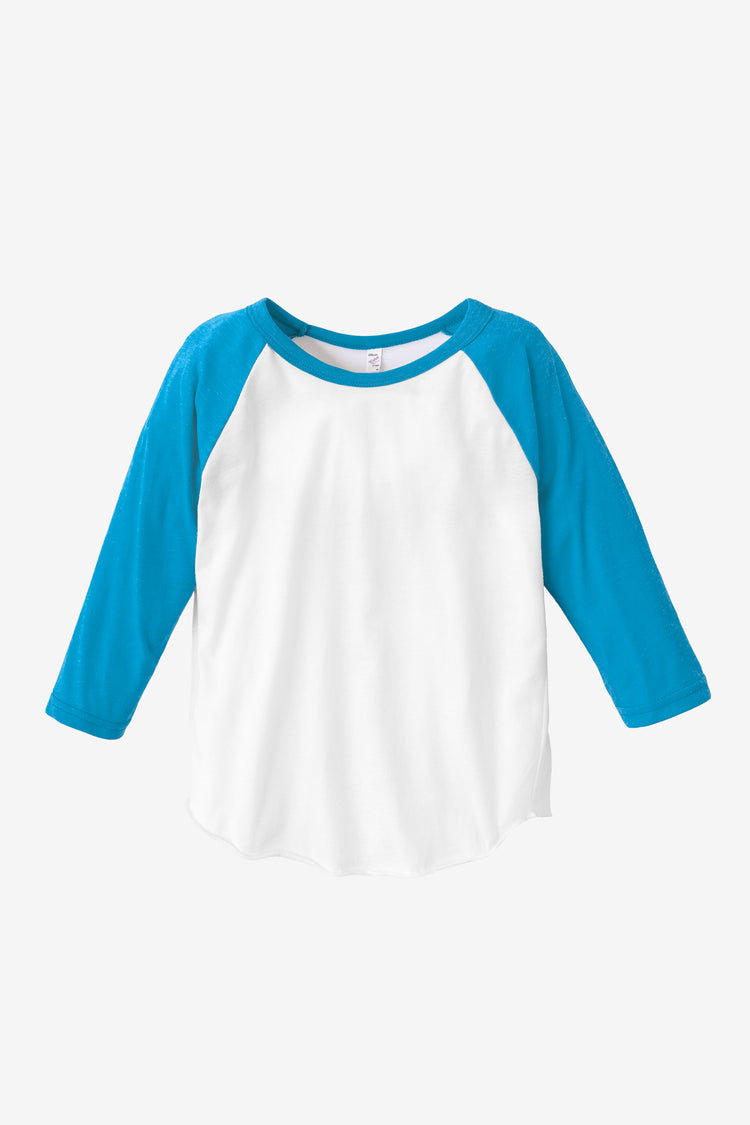 FF1053 - Toddler 3/4 Sleeve Poly Cotton Raglan