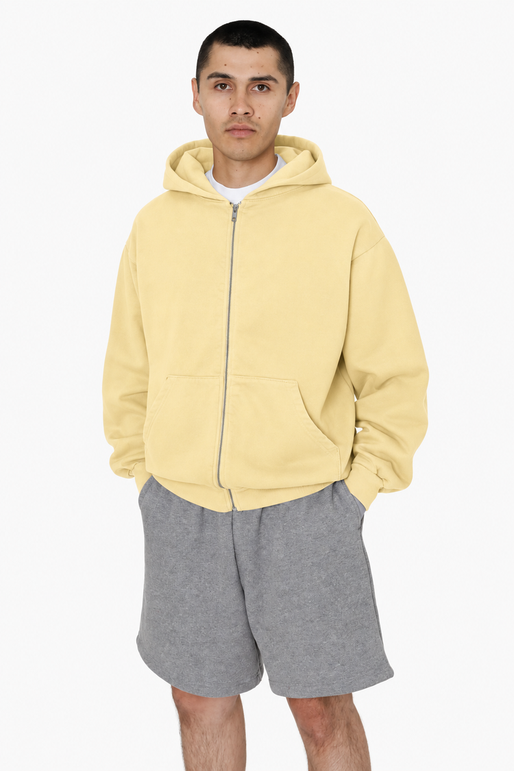 HF10 - Heavy Fleece Zip-Up Hoodie (Garment Dye)