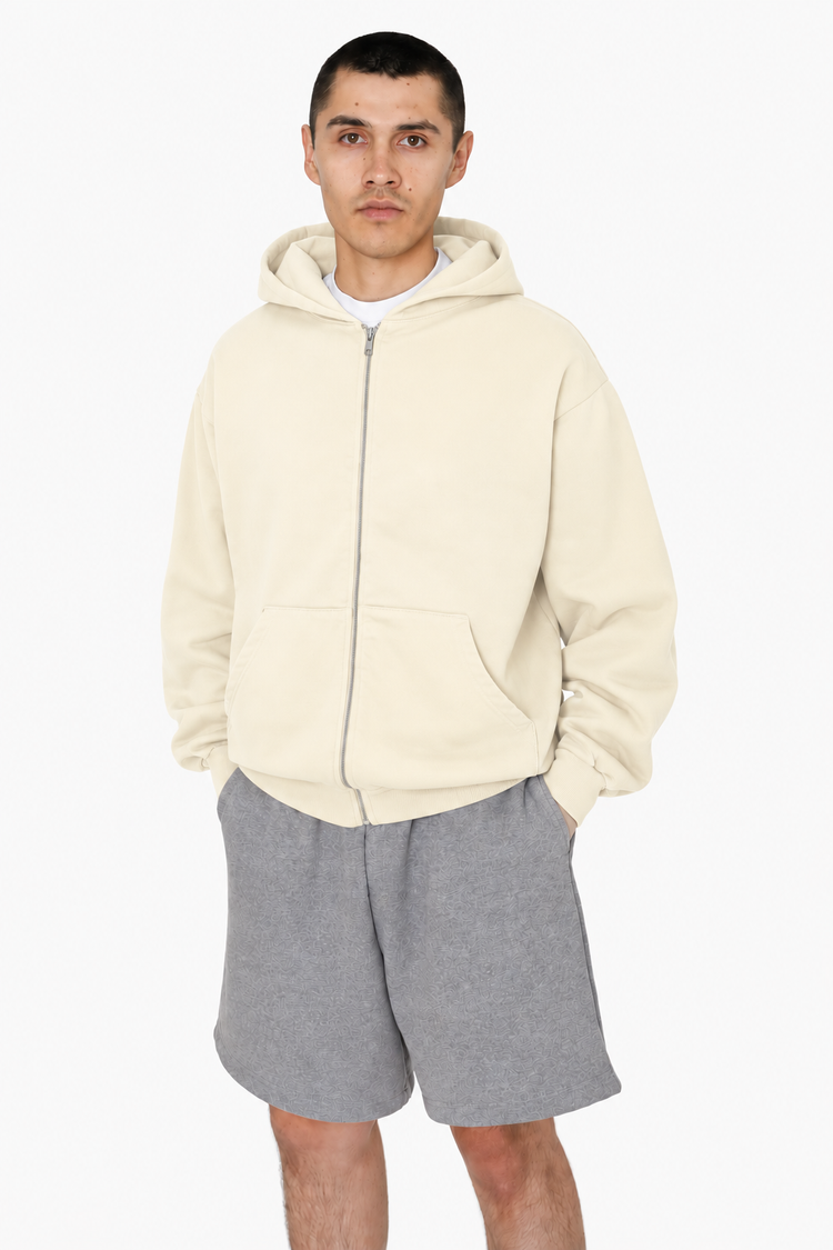 HF10 - Heavy Fleece Zip-Up Hoodie (Garment Dye)