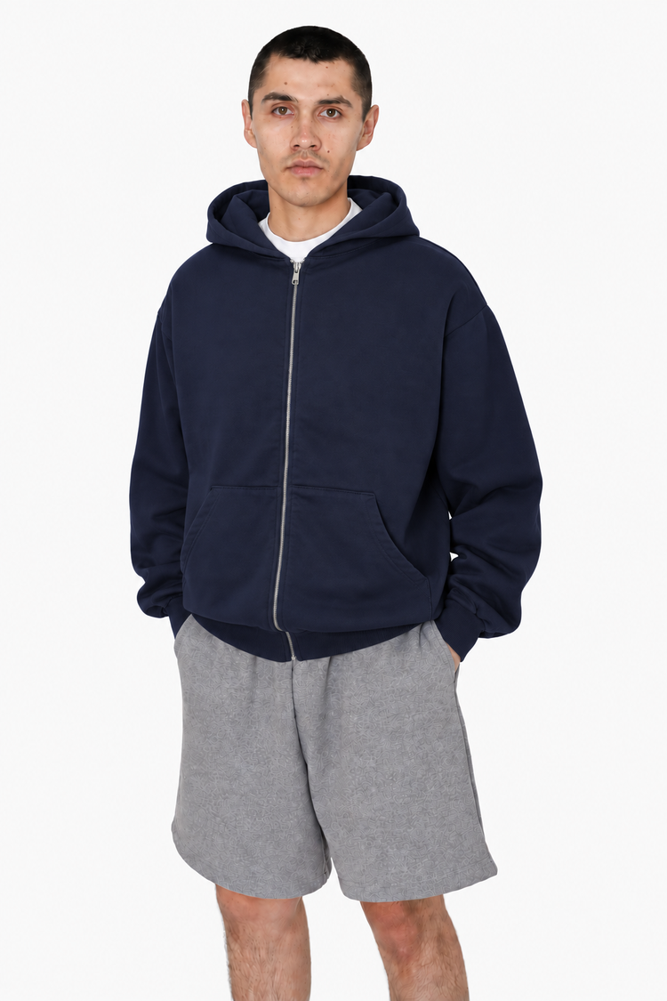 HF10 - Heavy Fleece Zip-Up Hoodie (Garment Dye)
