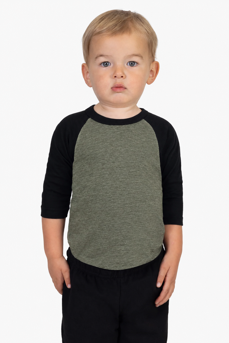 FF0053 - Infant 3/4 Sleeve Poly Cotton Raglan