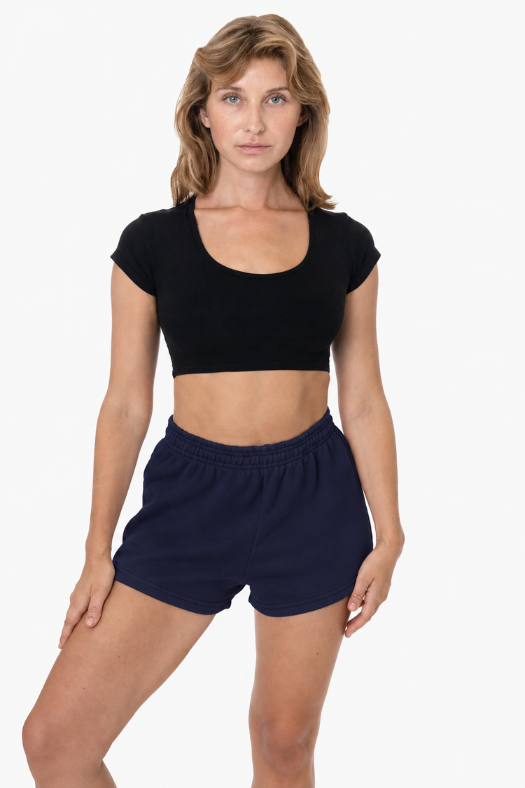 MWF314 - 10 oz. Mid-Weight Poly Cotton Fleece Short Shorts