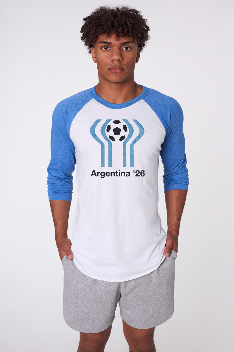 White/Heather Blue Raglan Argentina