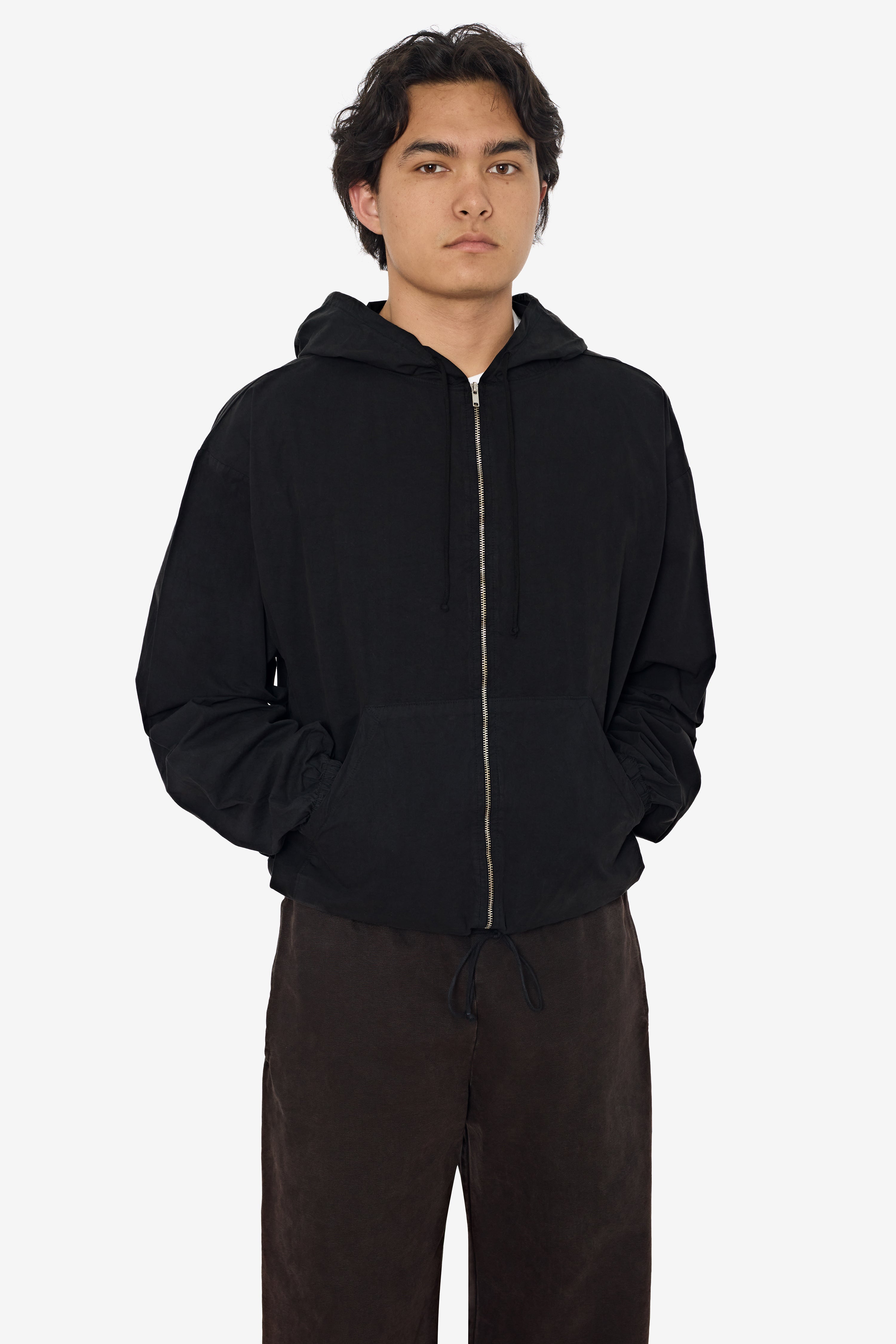 RJC410GD - Cotton Poplin Zip-Up Hooded Jacket – Los Angeles Apparel