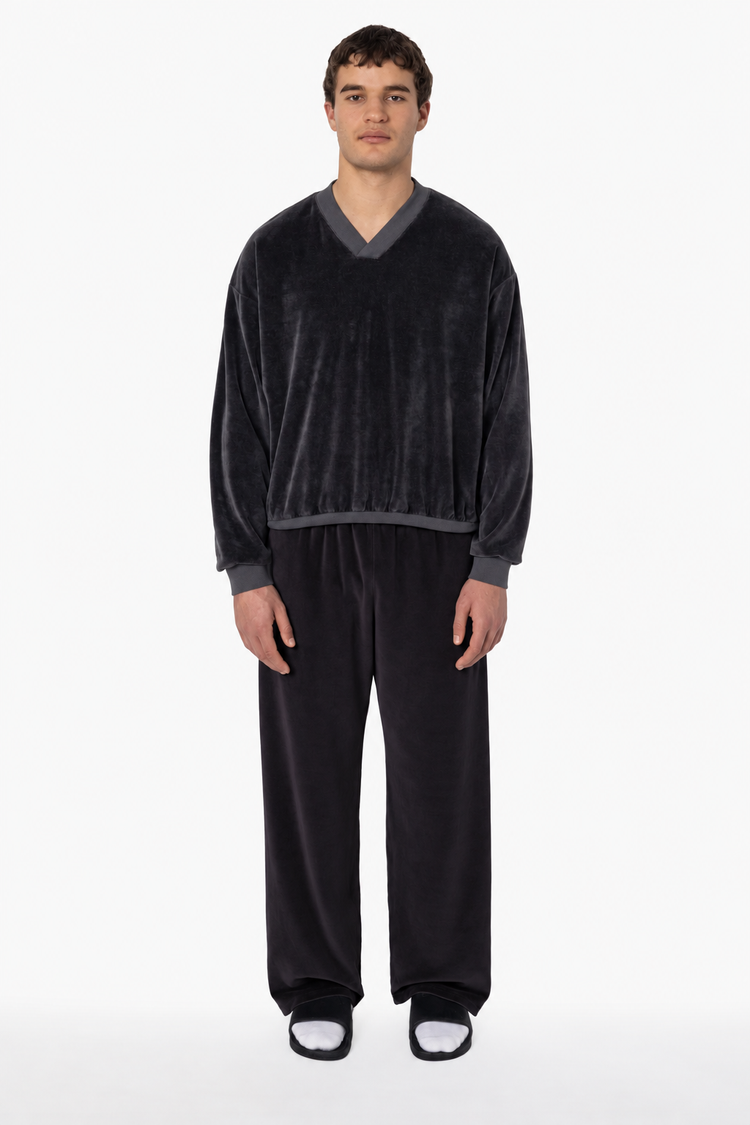 VLR445GD - Garment Dye Velour Open Bottom Sweatpants