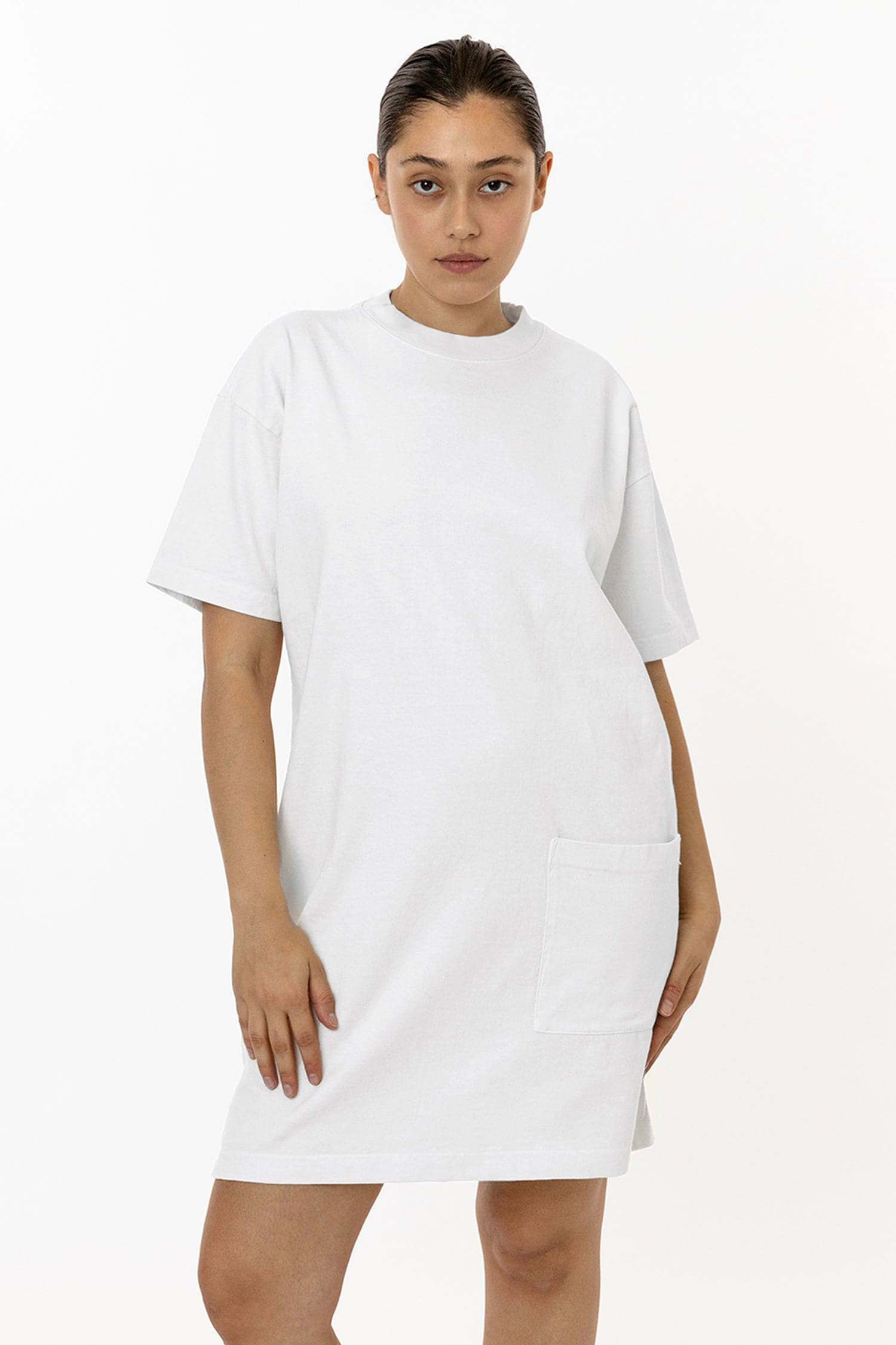 1431GD - Garment Dye Oversized T-shirt Dress, Off-White / M/L 1431GD - Garment Dye Oversized T-shirt Dress, Off-White / M/L