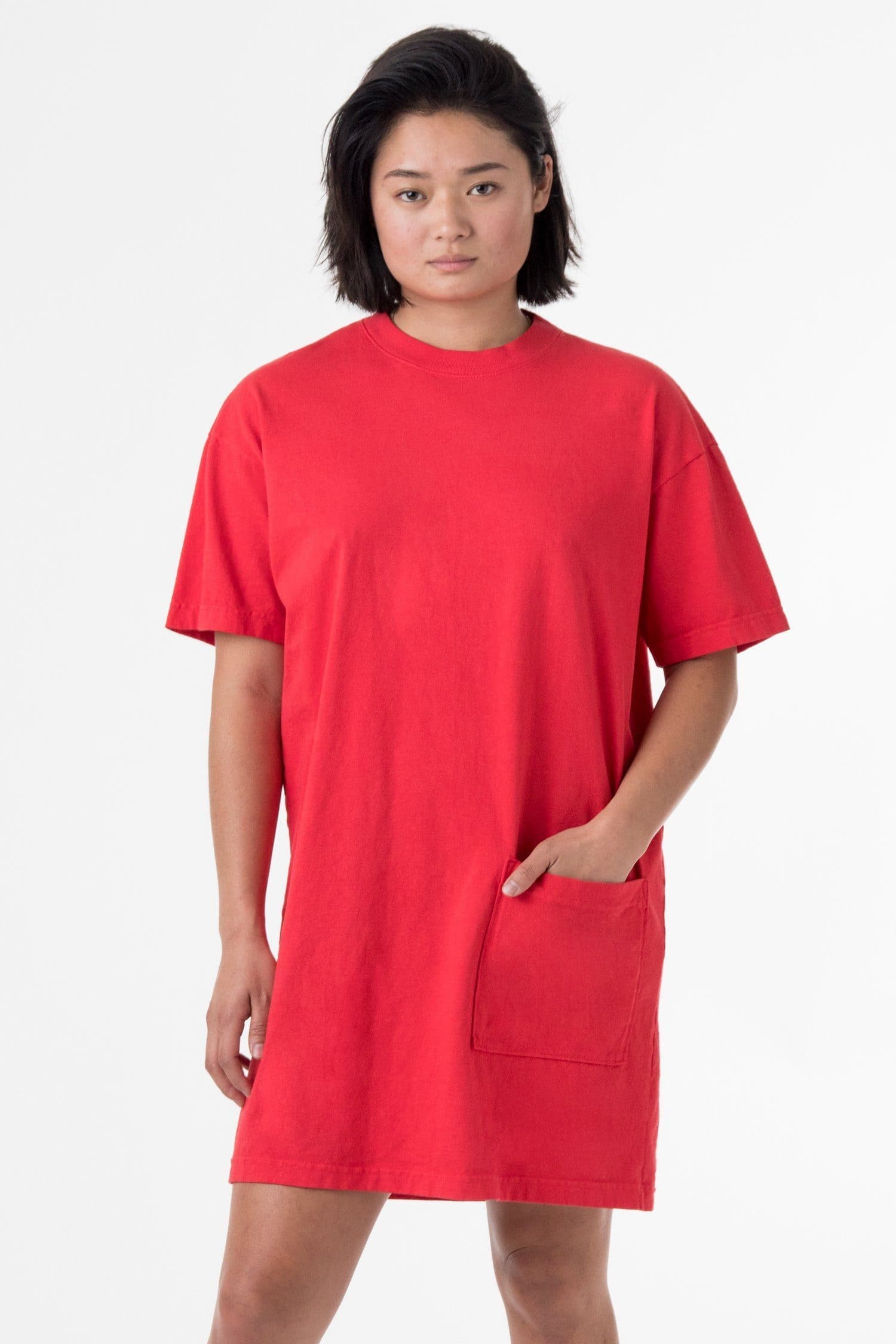 Oversized red t shirt sales dress