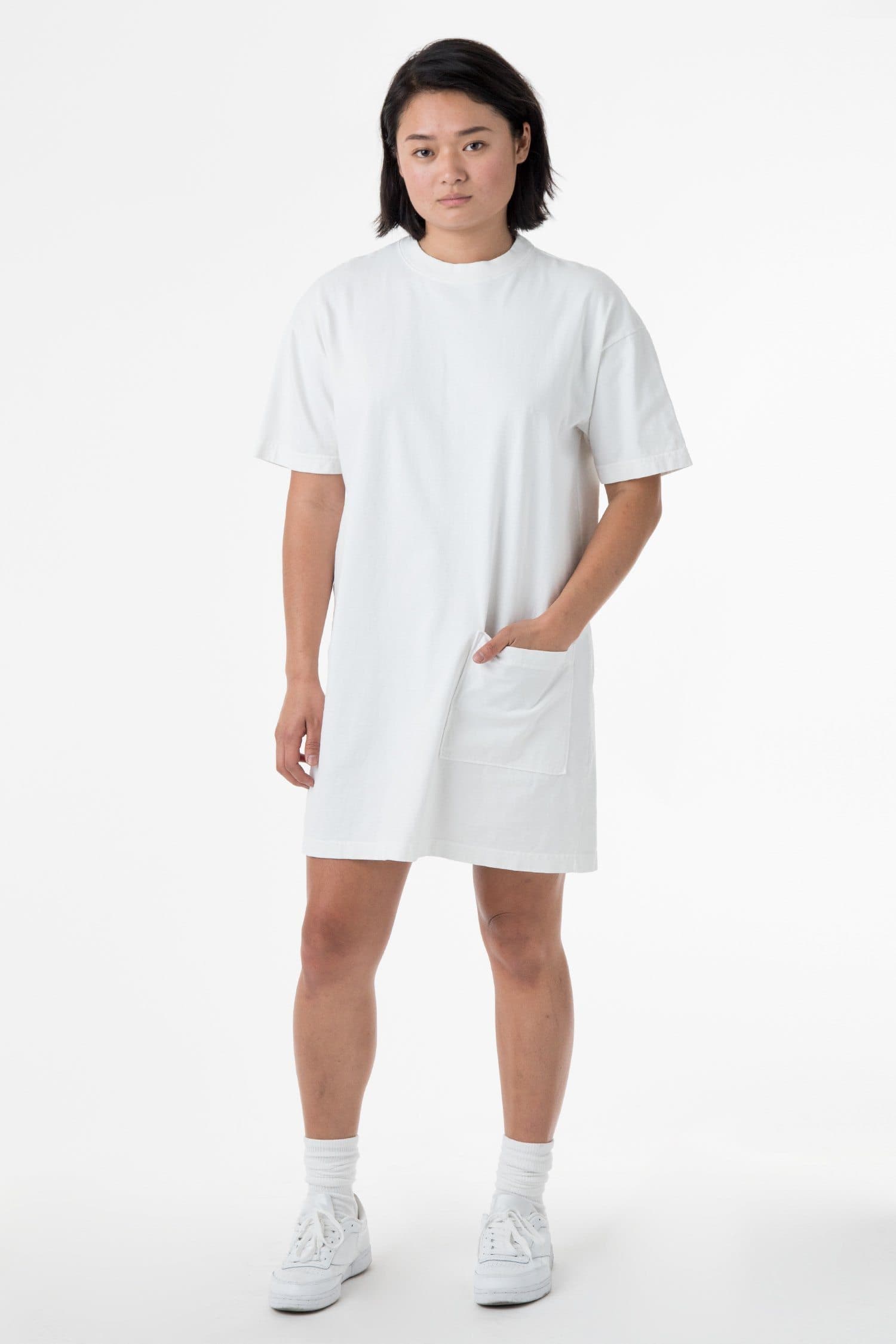 1431GD Garment Dye Oversized T shirt Dress Los Angeles Apparel