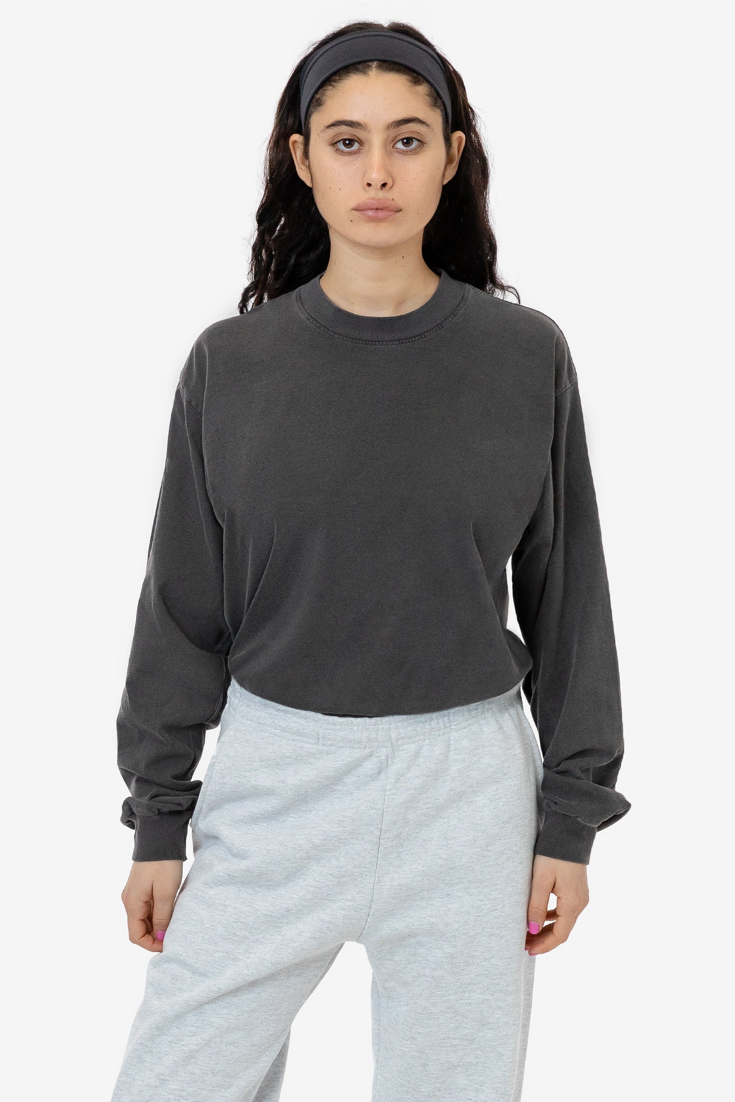 1807GD Mix - 6.5oz Long Sleeve Garment Dye Crew Neck T-Shirt