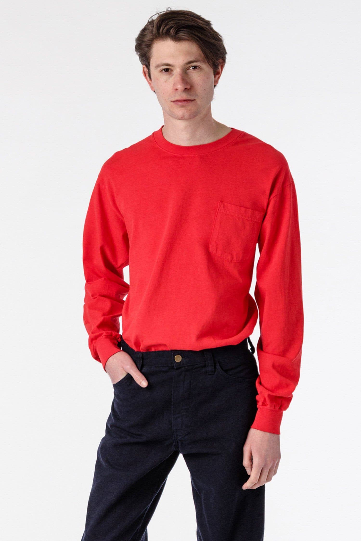 ショッピング半額 JieDa PATCH LONG SLEEVE T-SHIRT RED 1 | artfive.co.jp