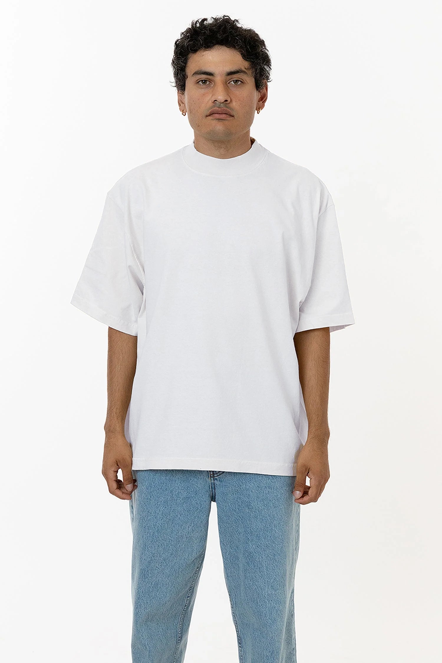 1825GD - Oversized Short Sleeve High Mockneck T-shirt – Los Angeles Apparel