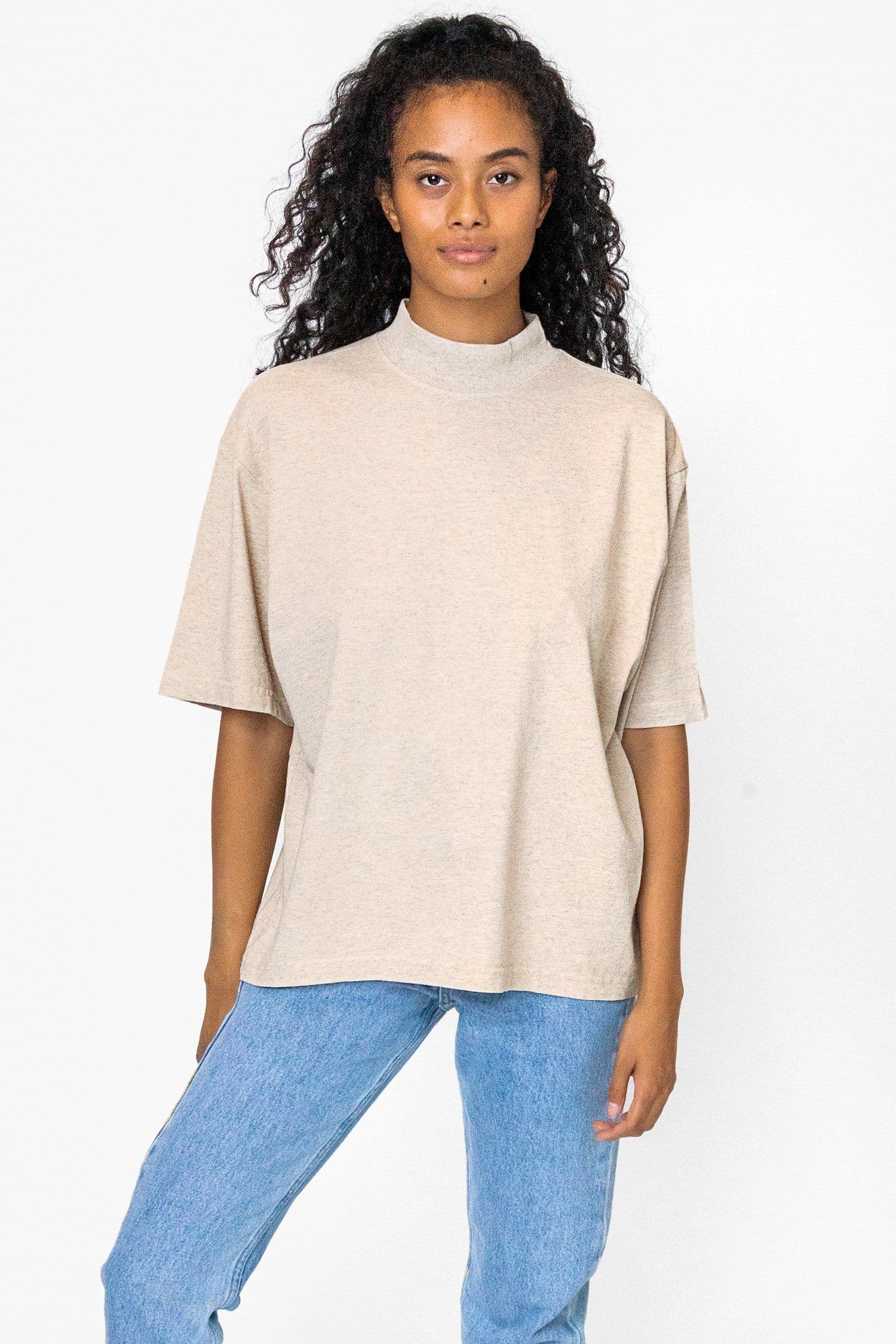 1825GD Unisex - Oversized Short Sleeve High Mockneck T-shirt – Los