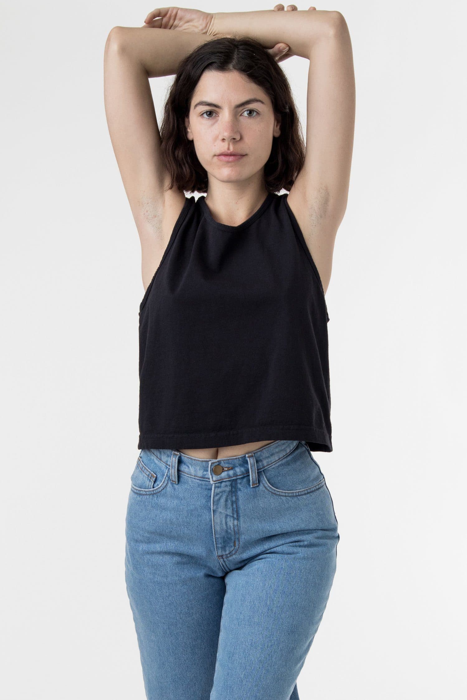 Cropped Vintage Garment-Dyed Tank Top for Women