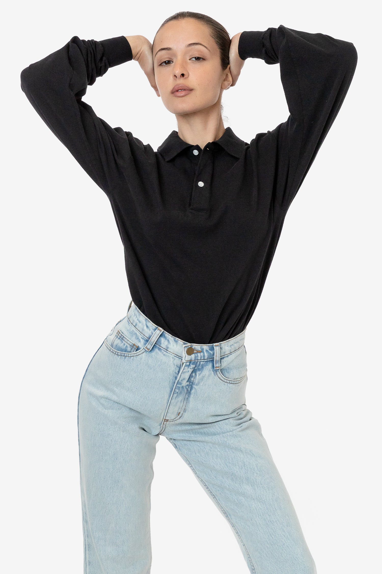 18417GD 18/1 Long Sleeve Polo T-Shirt – Los Angeles Apparel