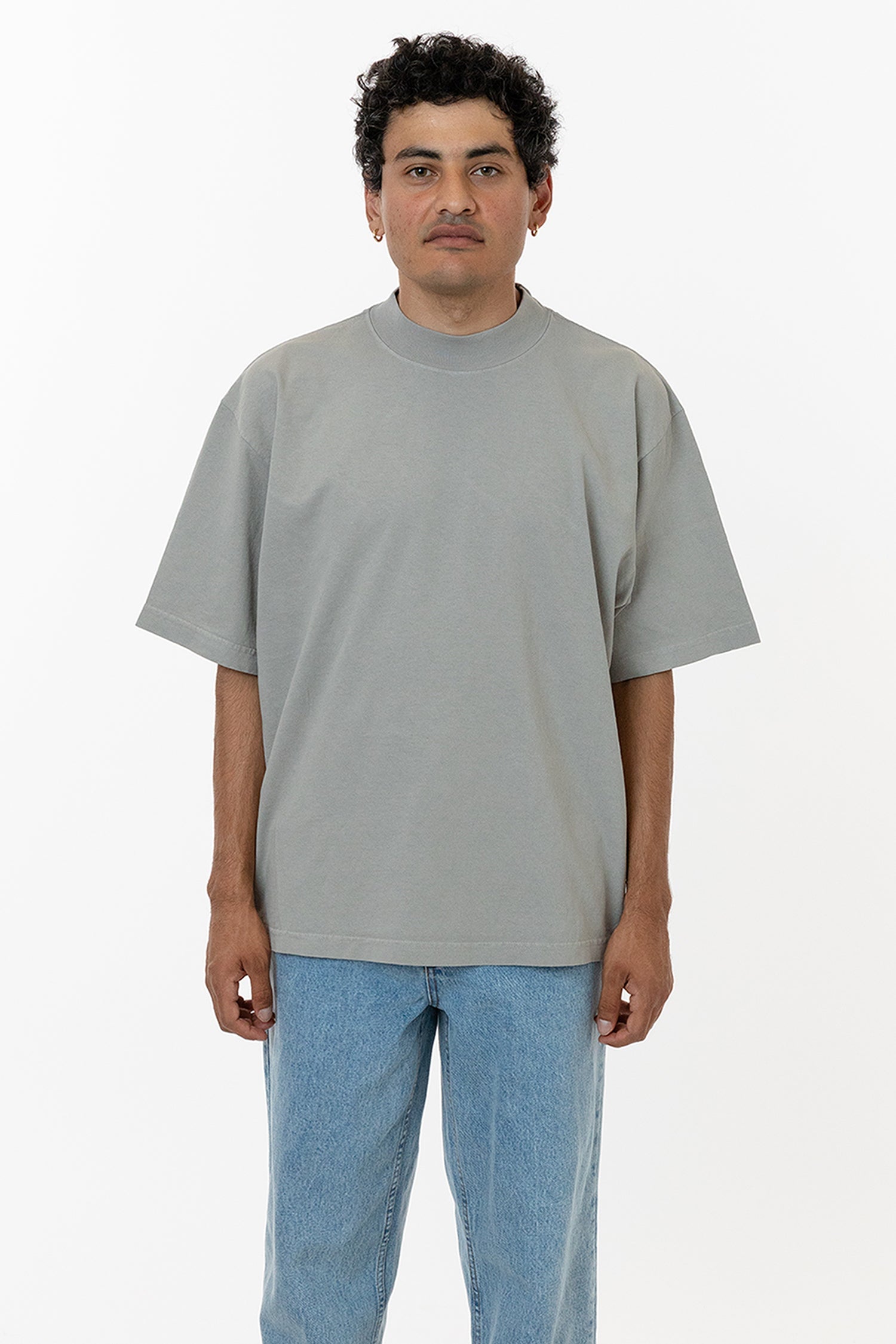 1825GD - Oversized Short Sleeve High Mockneck T-shirt – Los