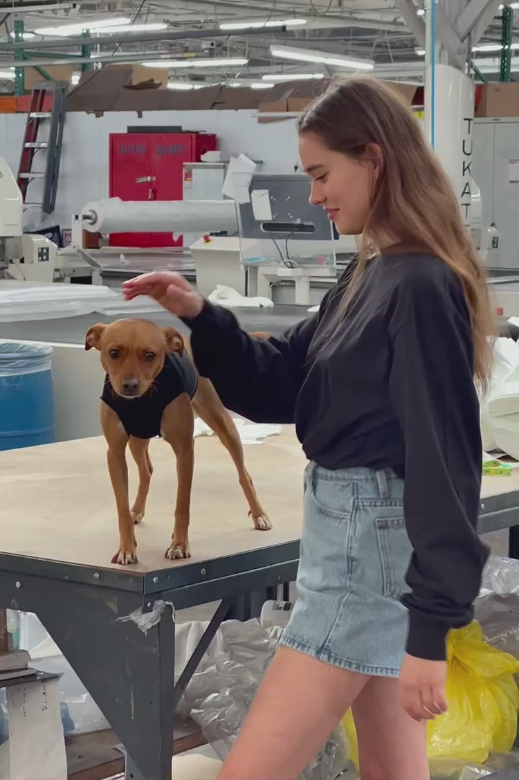 1406GD - Long Sleeve Garment Dye Mockneck T-Shirt