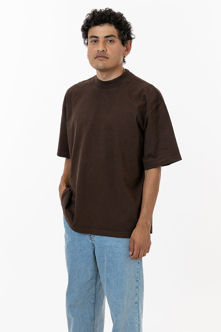 1825GD - Oversized Short Sleeve High Mockneck T-shirt