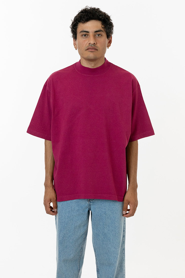 1825GD - Oversized Short Sleeve High Mockneck T-shirt