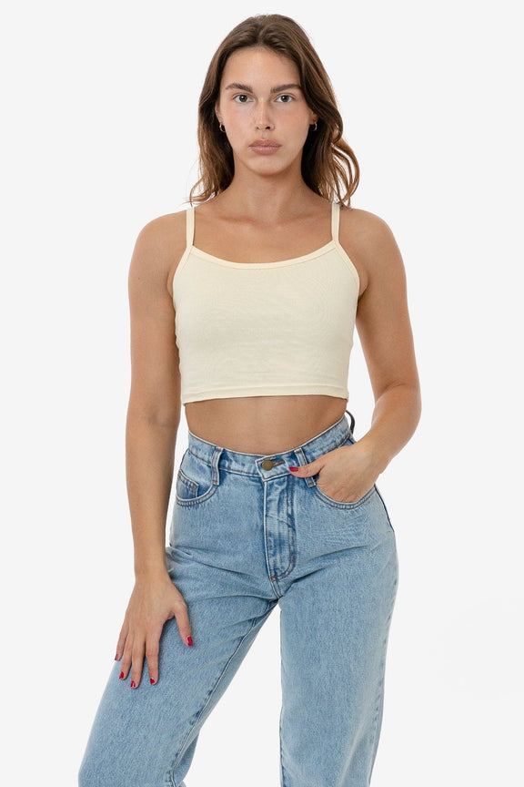 43016 - Baby Rib Spaghetti Crop Tank – Los Angeles Apparel