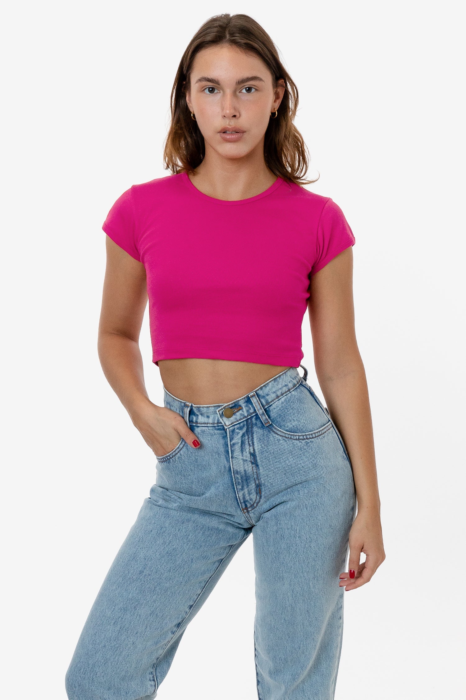 Base Stretch Crop Baby Tee, Red, XL - Women's Tops - PINK - Yahoo