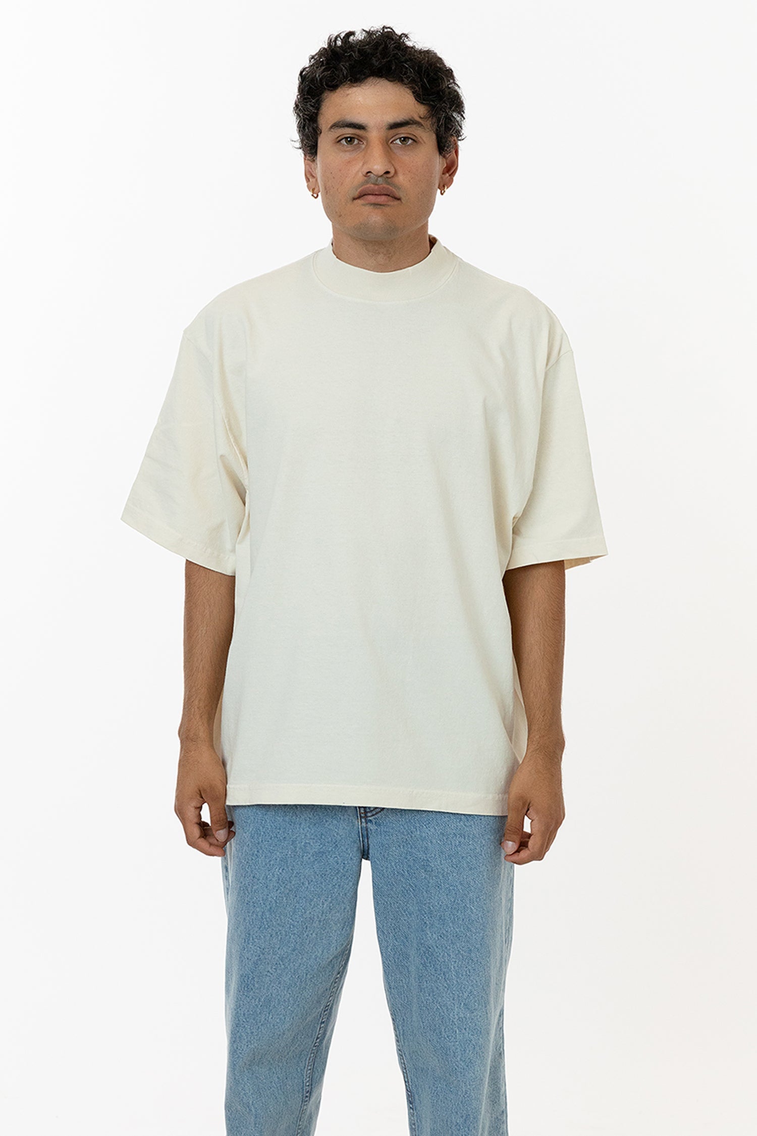 - Oversized Short Sleeve High Mockneck T-shirt Apparel