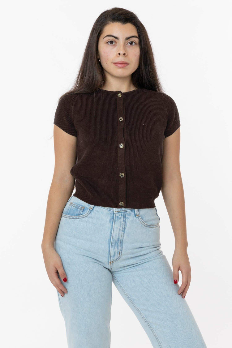RFK47GD - Cotton Raglan Short Sleeve Cropped Sweater – Los Angeles