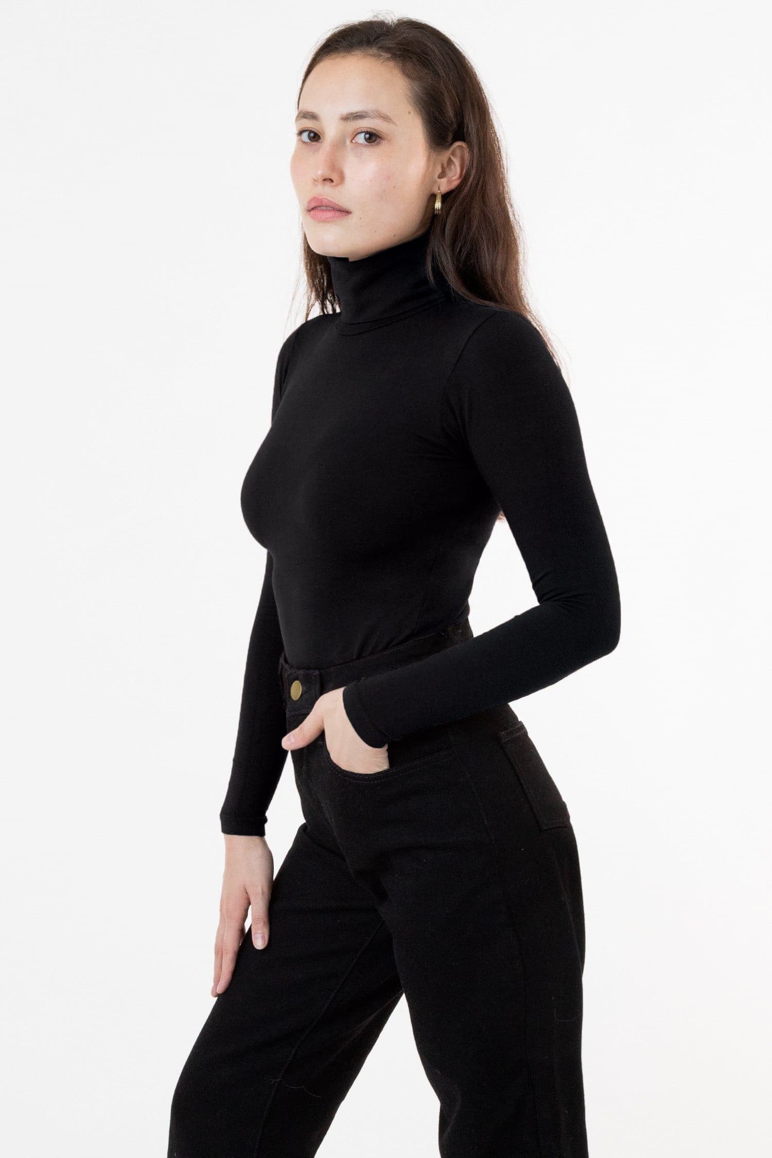 8306GD Cotton Spandex Garment Dye Turtleneck