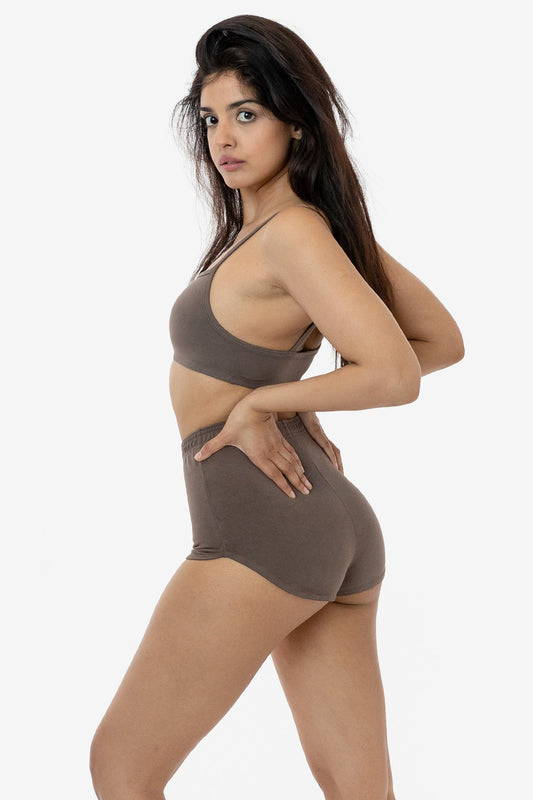 RLA3033 - Lamé Micro Triangle String Bikini Top – Los Angeles Apparel