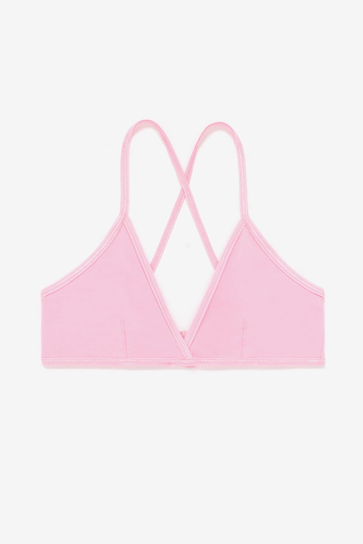 Low Impact Crossback Seamless Sports Bra - Bright pink