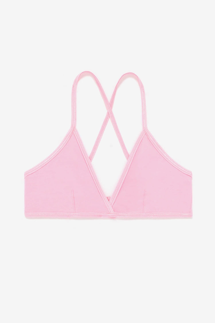 American Apparel Cotton Spandex Jersey Cross-Back Bra ($16) ❤ liked on  Polyvore featuring activewear, sports bras, cross…