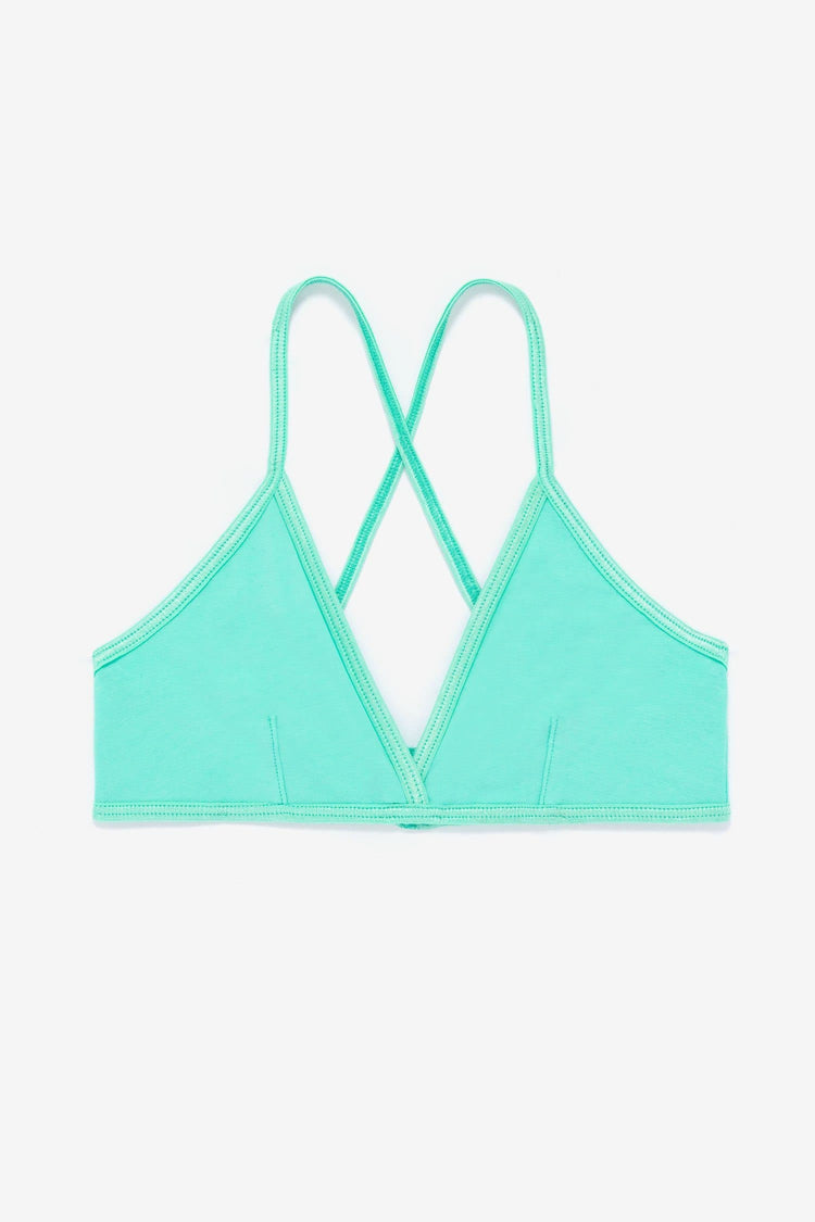 American Apparel Cotton Spandex Jersey Cross-Back Bra ($16) ❤ liked on  Polyvore featuring activewear, sports bras, cross…