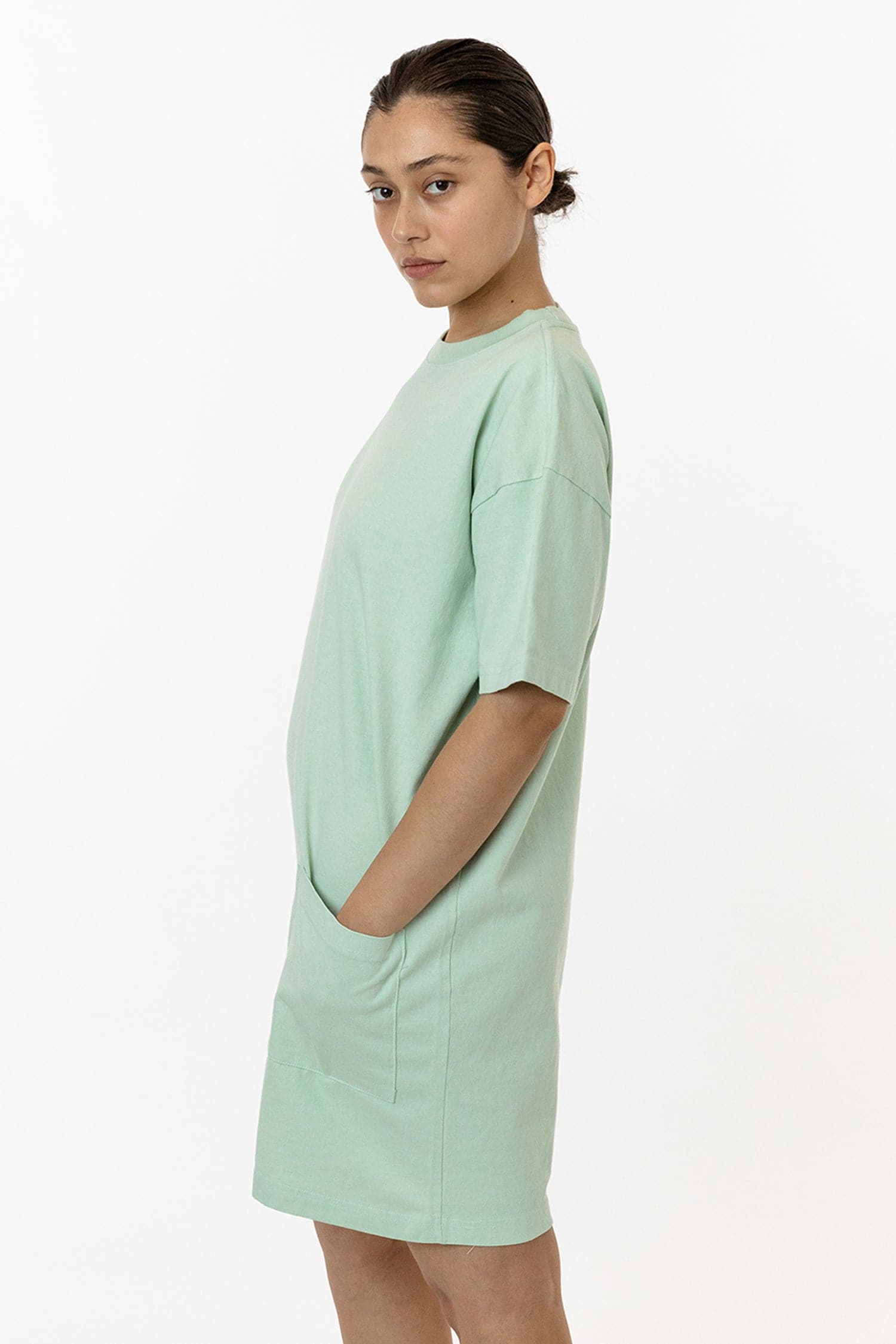 Topshop oversized jersey tank in green