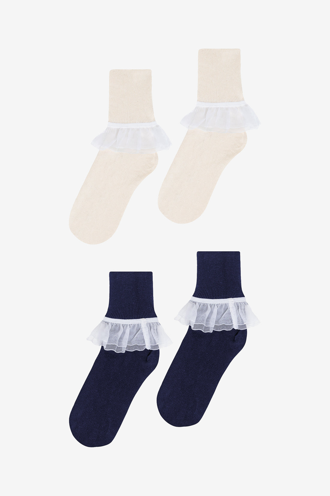 AKLSOCK-L2 - 2-Pack Girly Lace Ankle Sock – Los Angeles Apparel