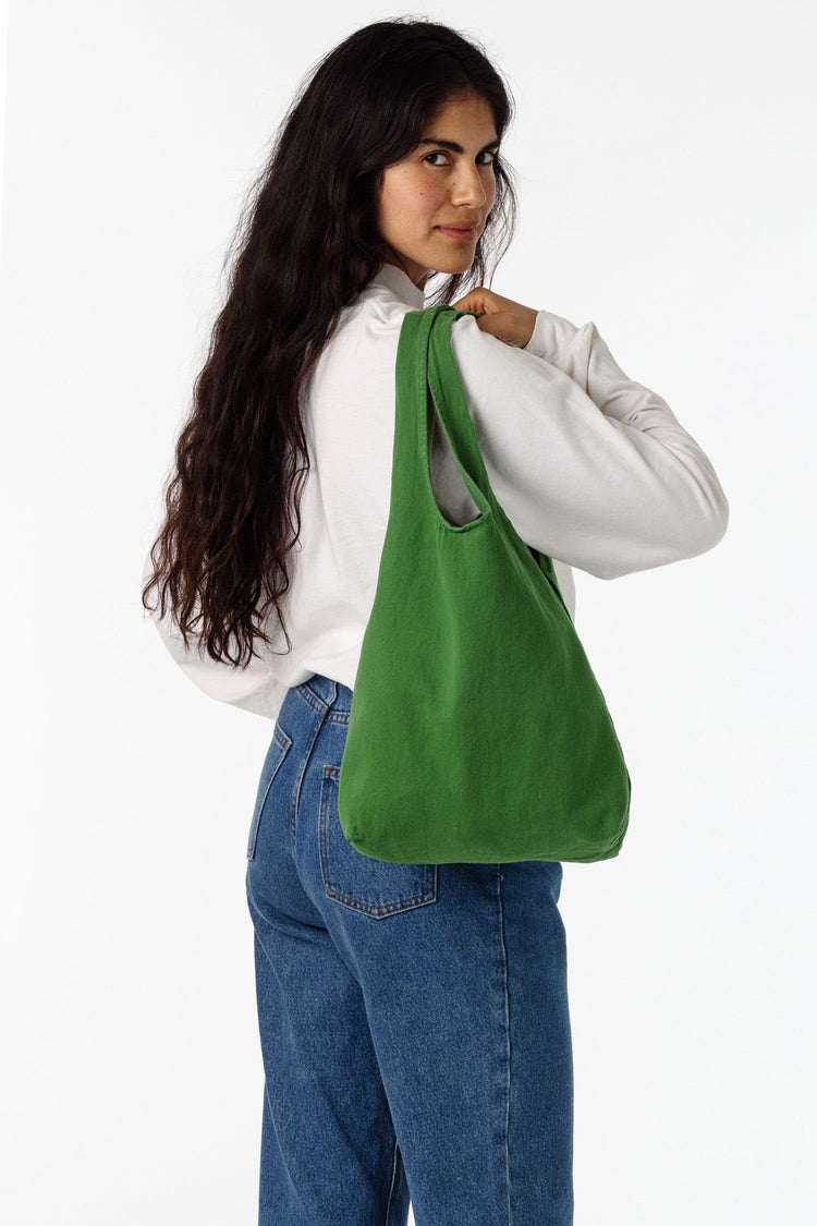 green denim shoulder bag