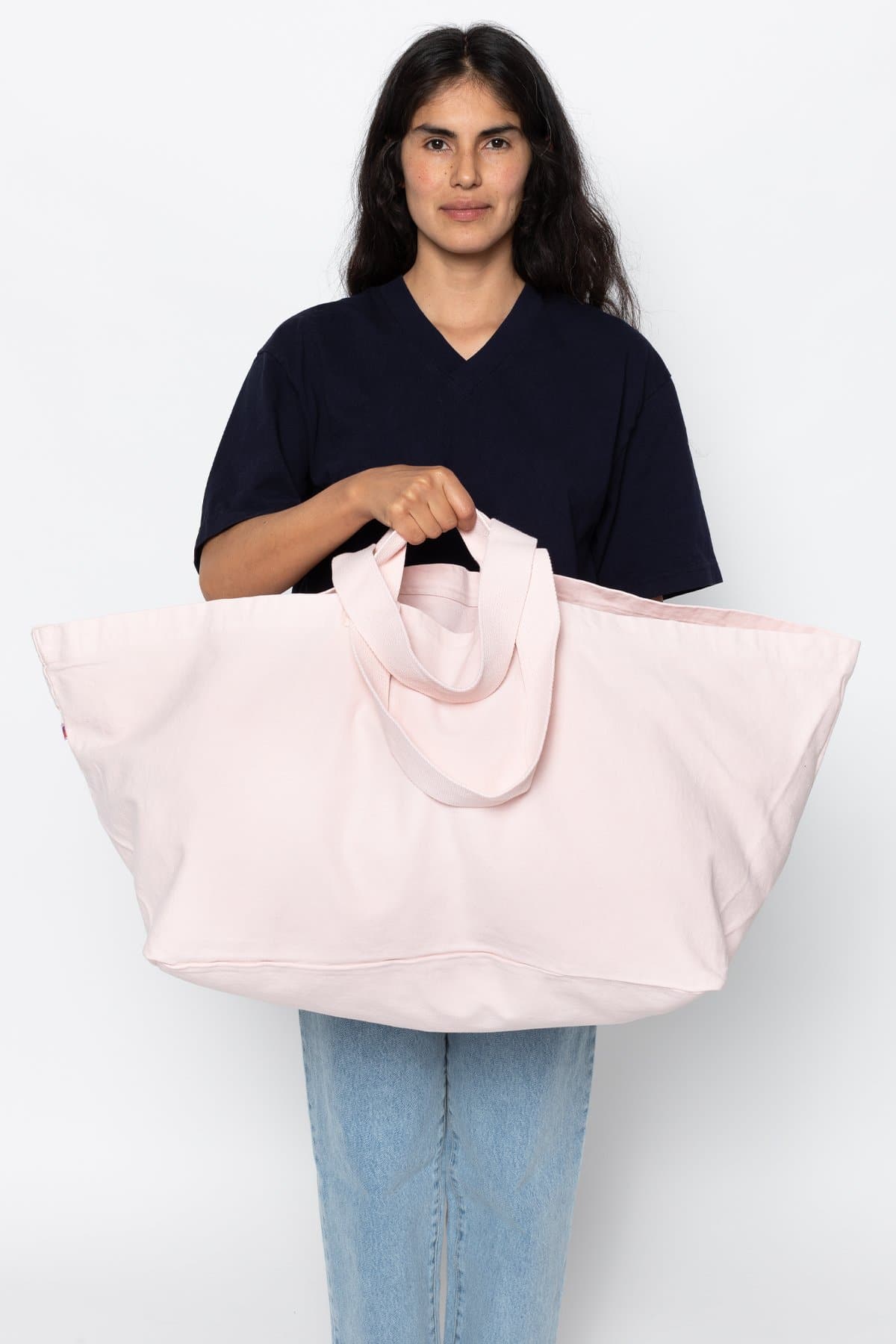 Los Angeles Apparel | Bull Denim Oversized Bag in Light Pink