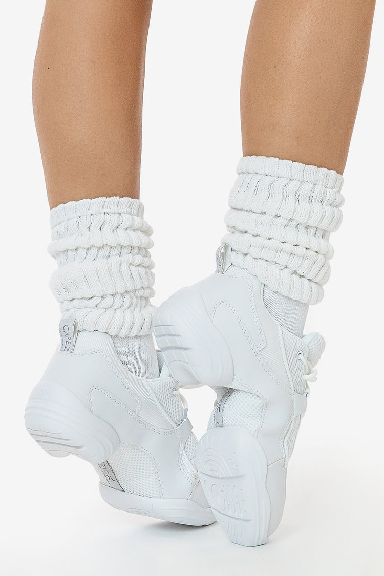 Buy Women's Long Heavy Slouch Socks Scrunch Cotton Socks Extra Knit Loose  Socks White at