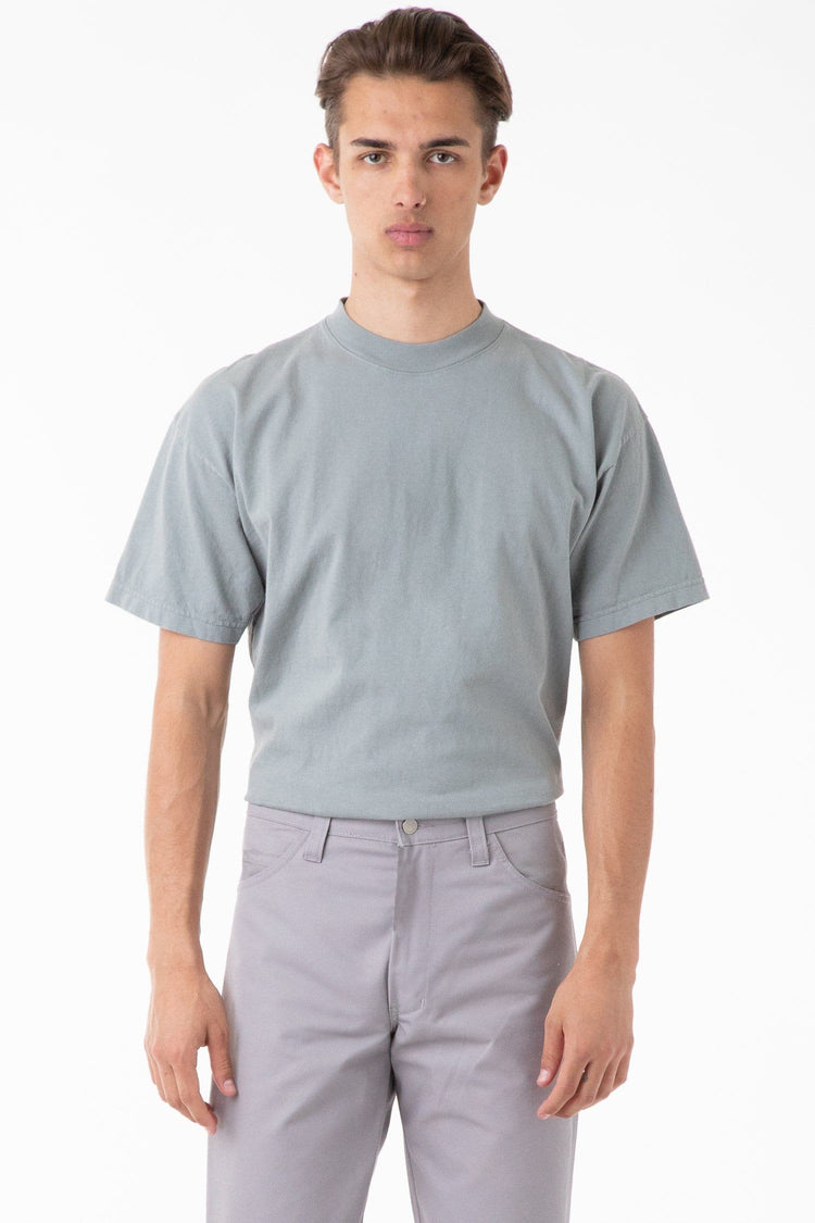 1405GD - Short Sleeve Garment Dye Mockneck T-Shirt