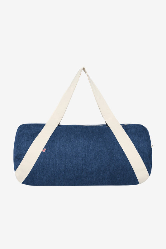 Blue Rainbow Strap Barrel Handbag- Order Wholesale