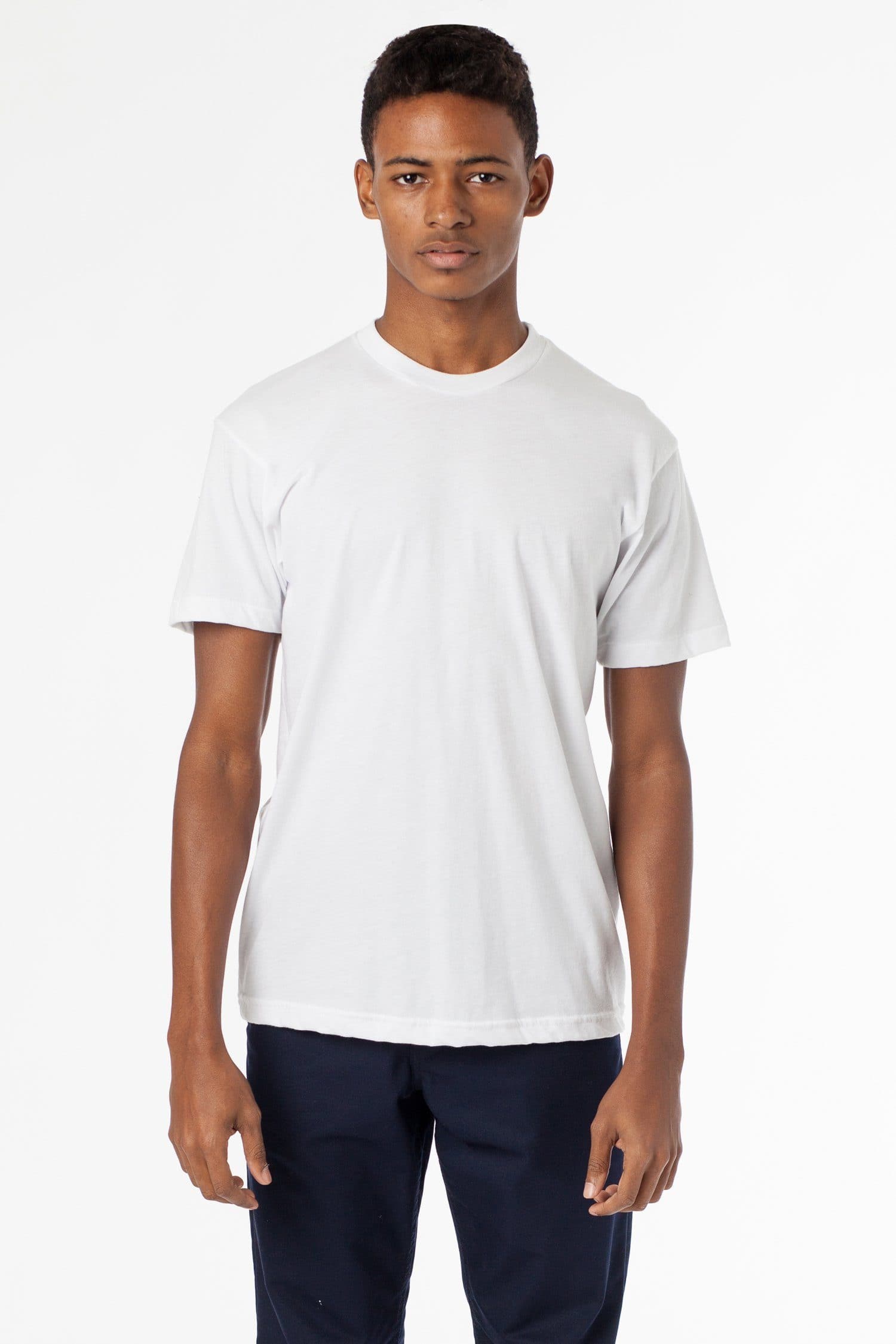 Plain white round discount neck