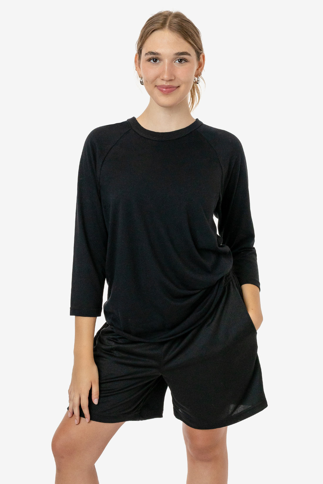 Los Angeles Apparel FF53 - 3/4 Sleeve Poly Cotton Raglan