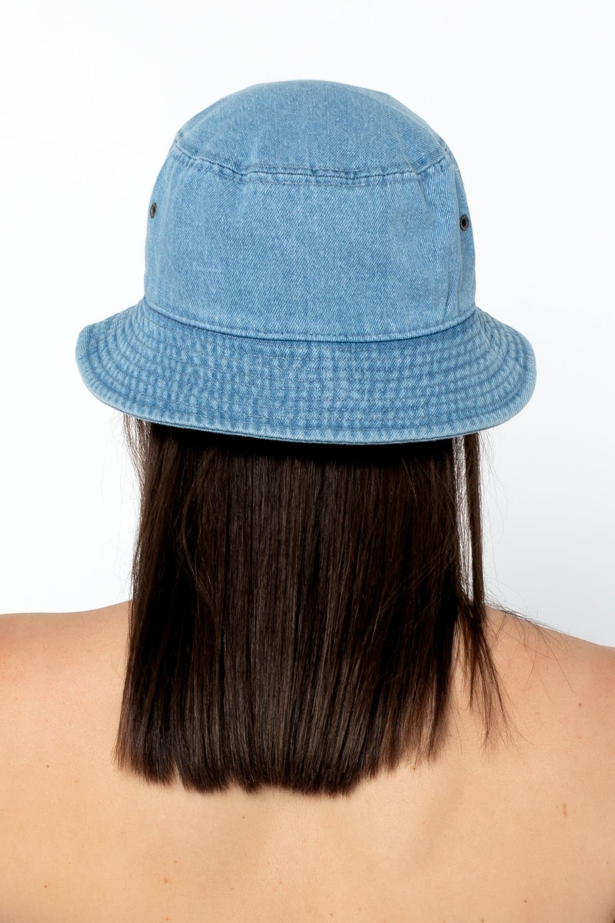 Los Angeles Apparel | Denim Bucket Hat in Light Wash, Size S/M