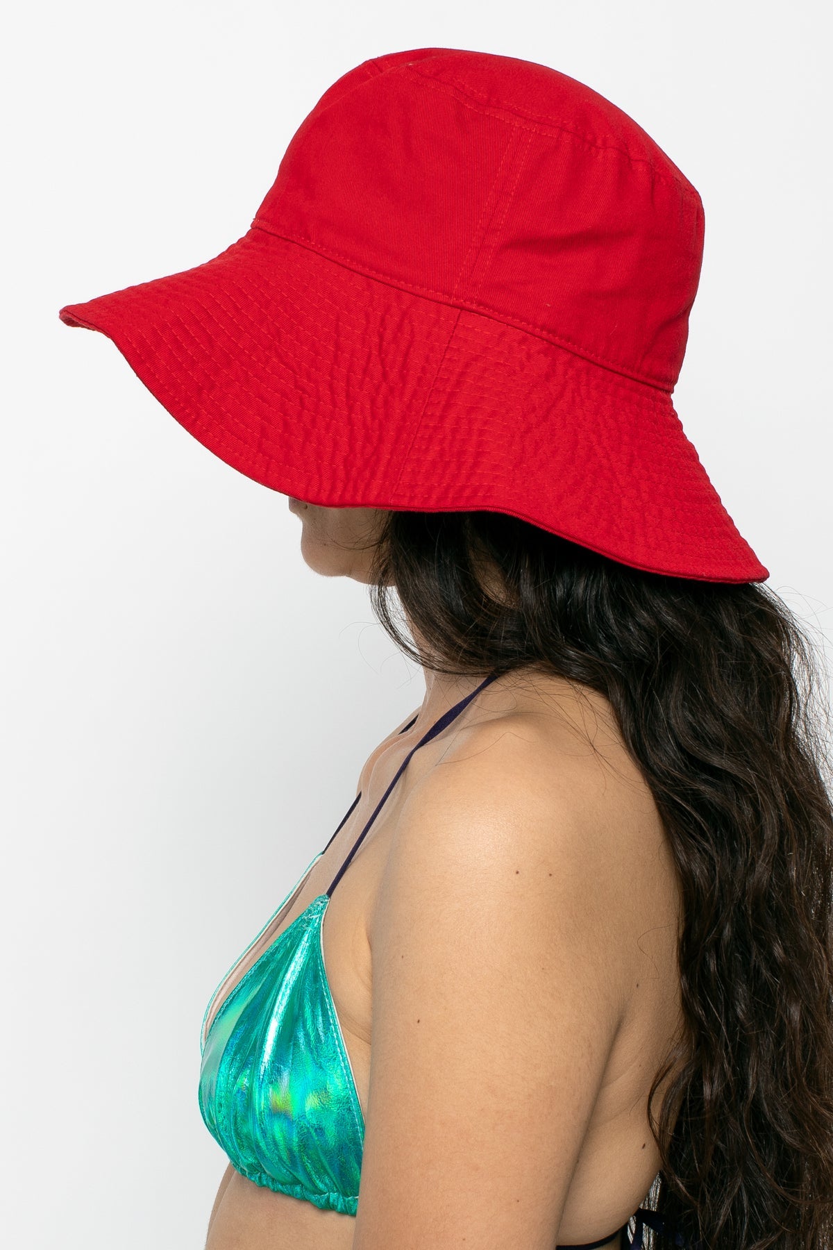 Los Angeles Apparel | Wide Brim Bucket Hat in Putty, Size S/M