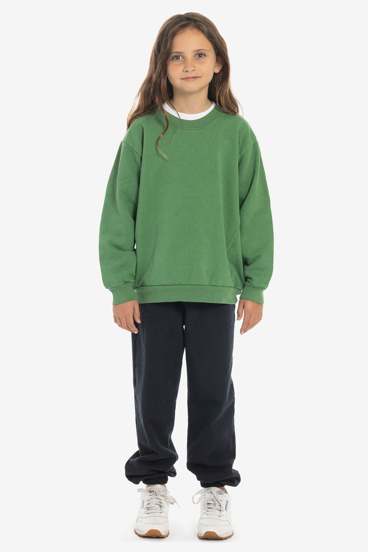 - Heavy Los Kids Fleece – Garment Dye HF107GD Sweatshirt Angeles Apparel Crew