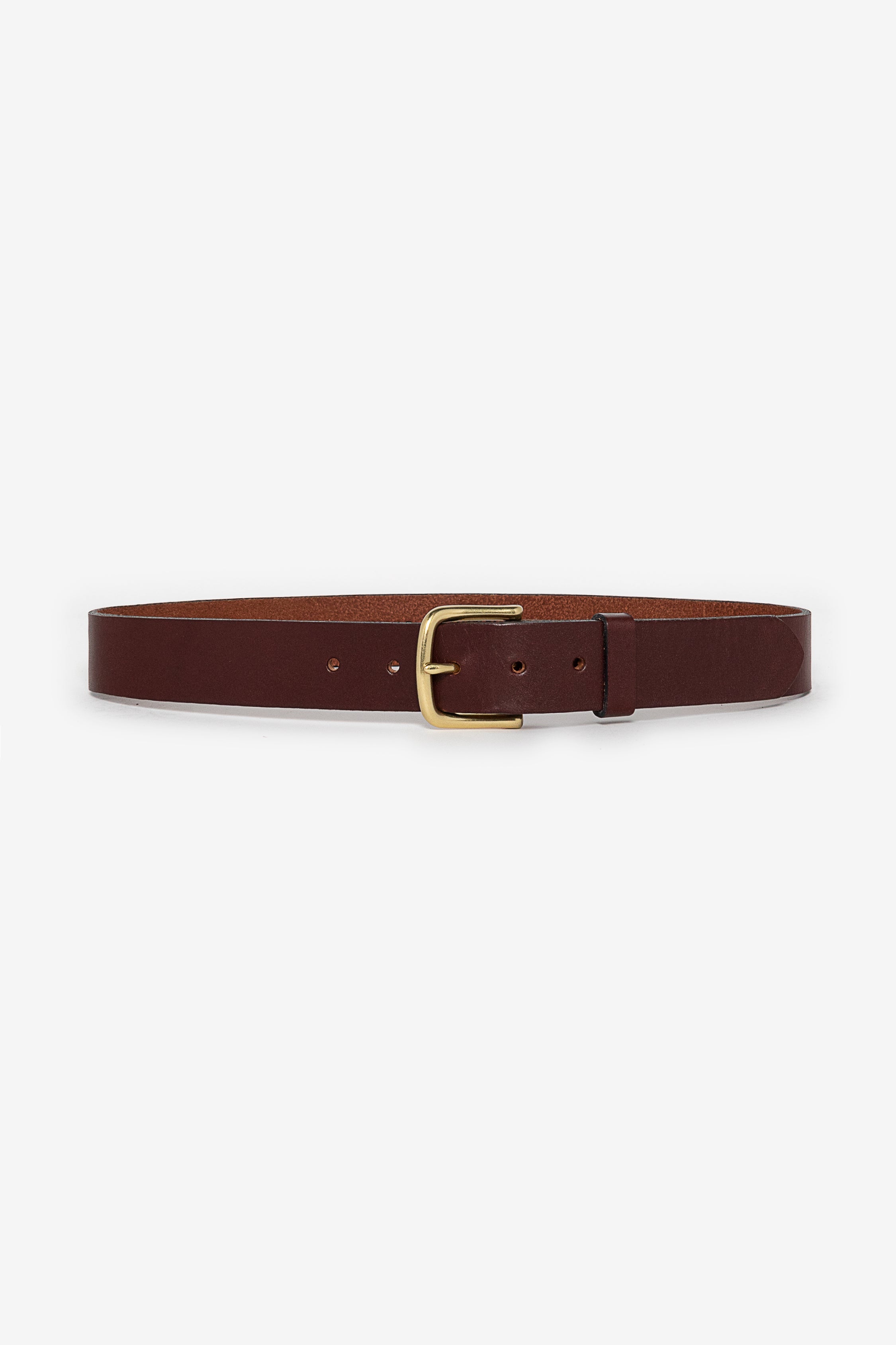 Solid Brown Leather Belt