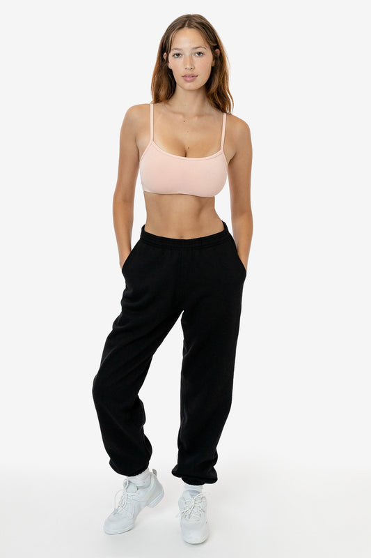 Women's Fleece Lined Sweatpant Pleated Straight Casual Pants For